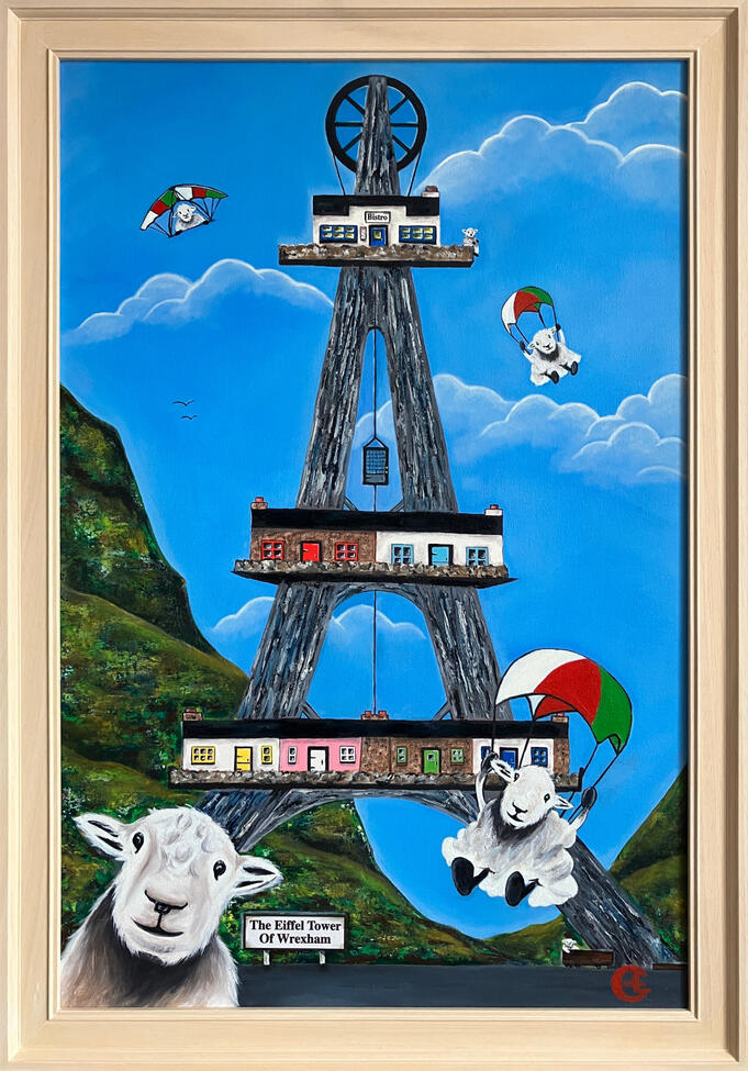Eiffel Tower Of Wrexham - 76.2x50.8cm - £595
